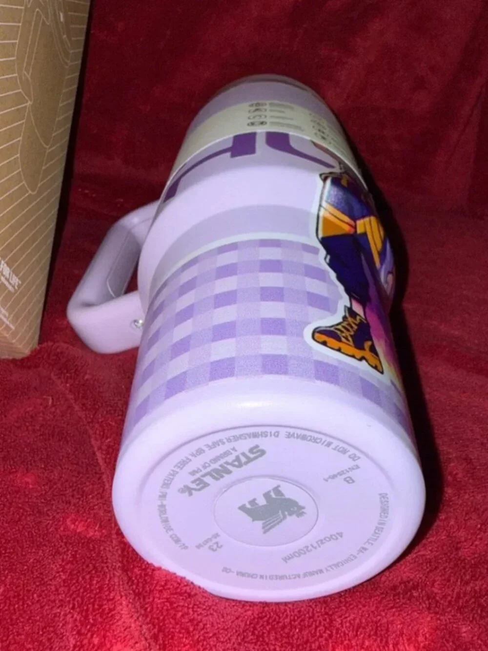 Stanley Quencher H2.0 40 oz. Lavender Tumbler w/ K-Pop Character Art- New - Picture 3 of 4